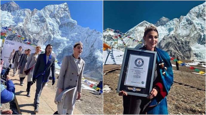 Nepal sets Guinness World Records for holding the highest altitude fashion show on land Photo: Twitter